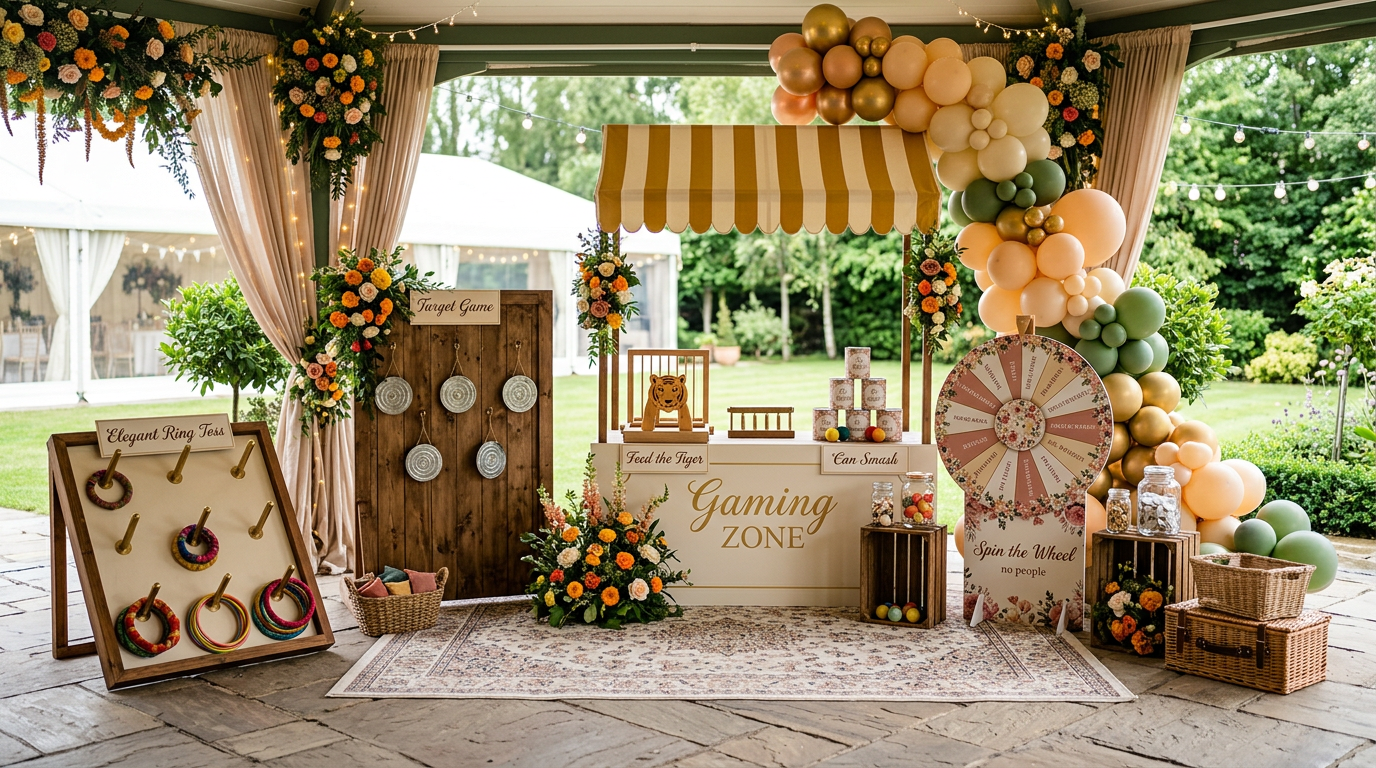 Indoor and outdoor event games setup